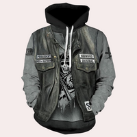 Casual Hoodie with Unique Print for Men - Mason