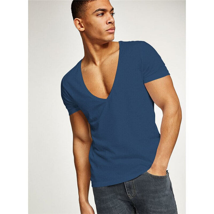 Casual and figure-flattering men's V-neck T-shirt – Jonas