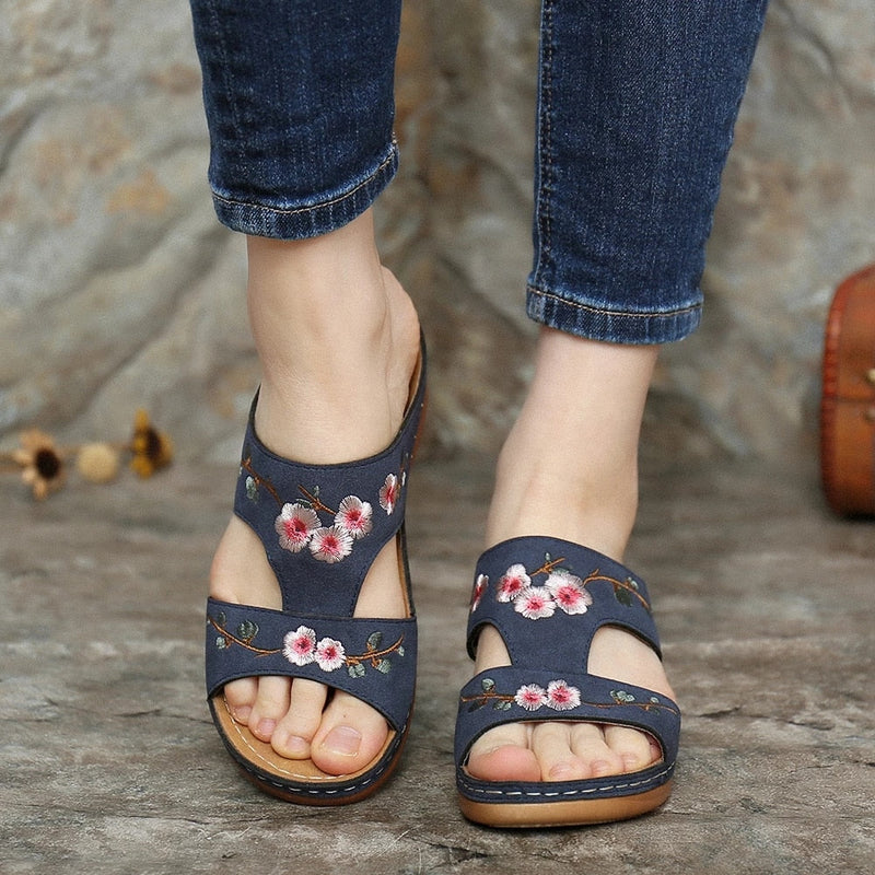 Orthopedic Women's Floral Sandals – Florina