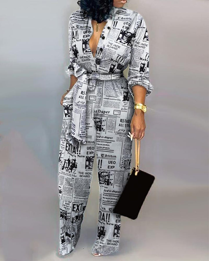 Stijlvolle Lange Mouwen Jumpsuit - Nola