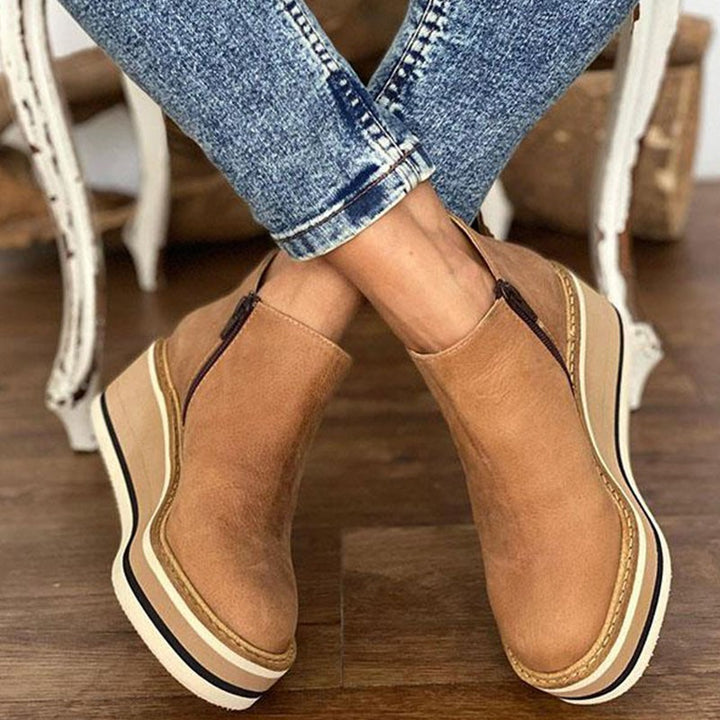 Comfortable Platform Ankle Boots - Mira