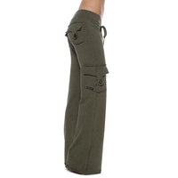 Women's Bootcut Cargo Pants with Pockets - Isabella