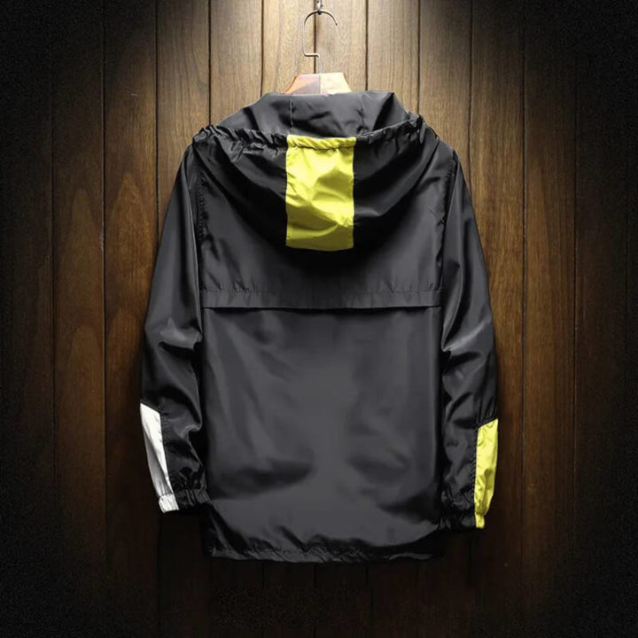 Half-Zip Hooded Windbreaker Jacket - Clarence