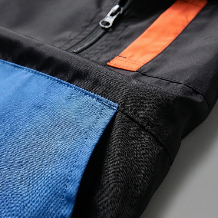 Half-Zip Hooded Windbreaker Jacket - Clarence