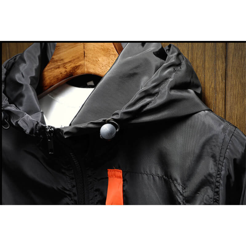 Half-Zip Hooded Windbreaker Jacket - Clarence