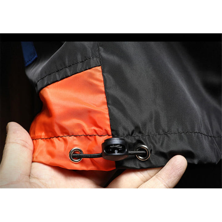 Half-Zip Hooded Windbreaker Jacket - Clarence