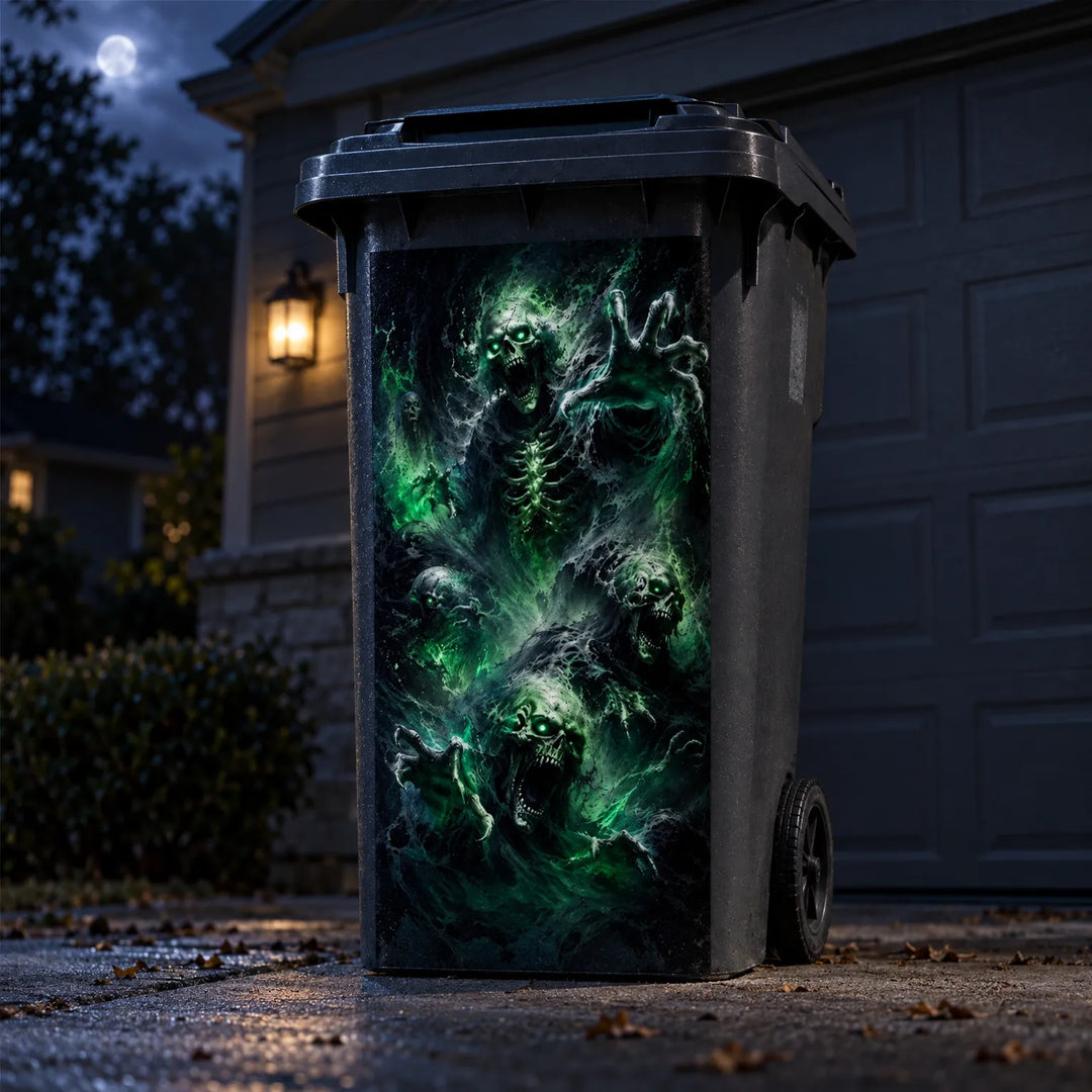 Halloween Bin Stickers - Zombin