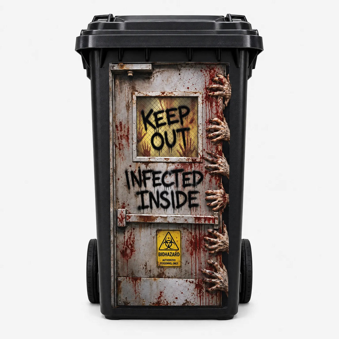 Halloween Bin Stickers - Zombin
