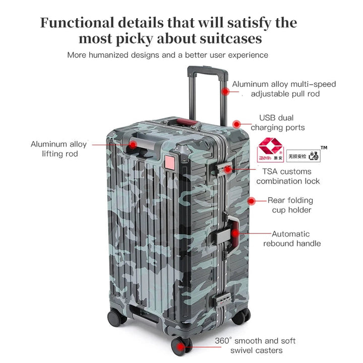 Hardshell Suitcase with Wide Handle for Travel 4