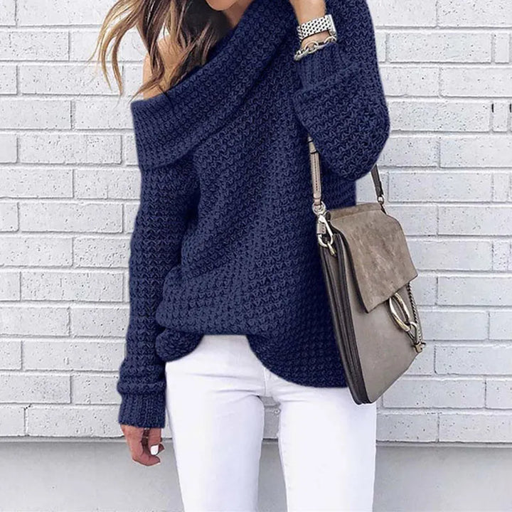 Women's Off-Shoulder Knitted Sweater – Selina