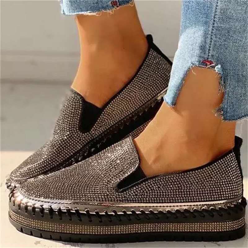 Glitterende dames loafer met comfortzool – Teyla