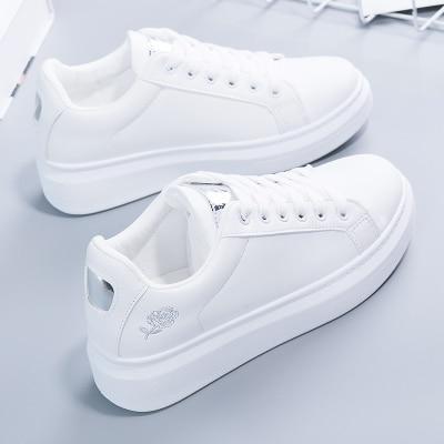 Trendy women's faux leather sneakers with metallic accents - Norell