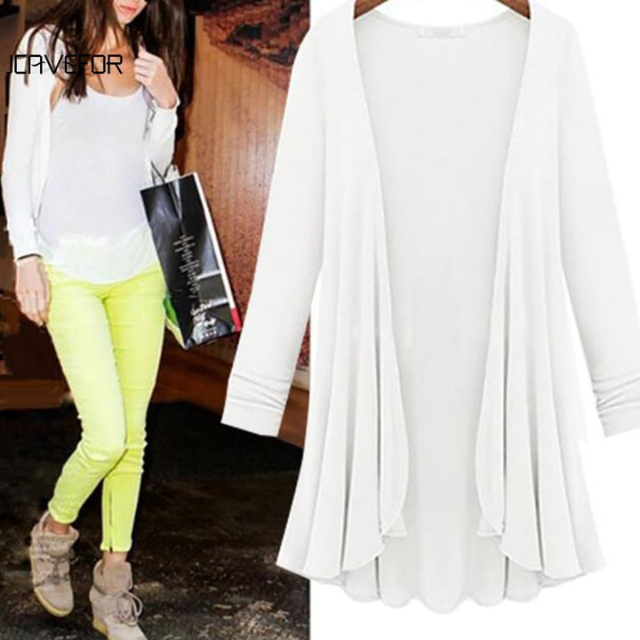 Women's Cardigan with Ruffles – Autumn Magic Elena