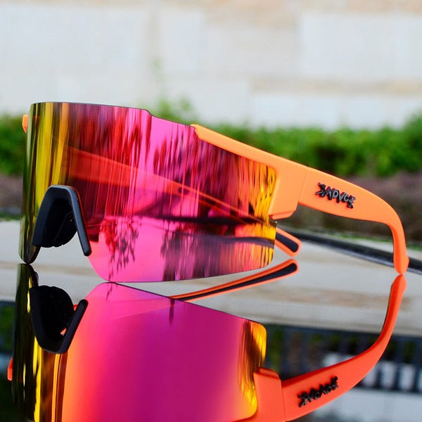 Sporty Mirrored Cycling Sunglasses - Veloshade