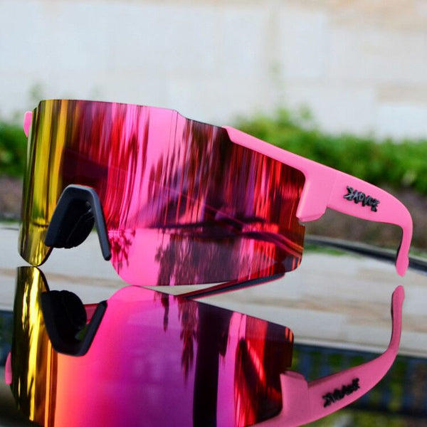 Sporty Mirrored Cycling Sunglasses - Veloshade