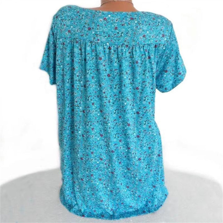 Women's Boho Summer Blouse with Floral Print - Celeste
