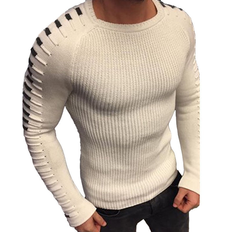 Gebreide Herentrui met Streepdetails – Lukas Herfsteditie