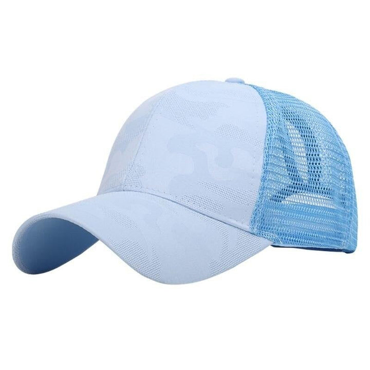 Trendy women's baseball cap with ponytail opening and Velcro closure – Leona