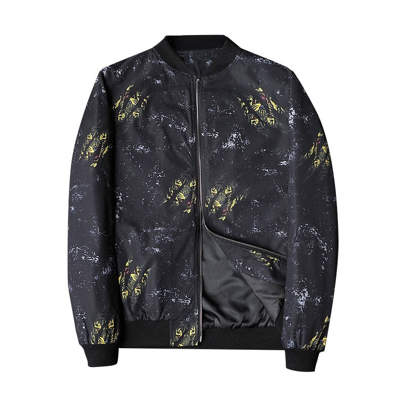 Men's Bomber Jacket with Abstract Print - Enzo