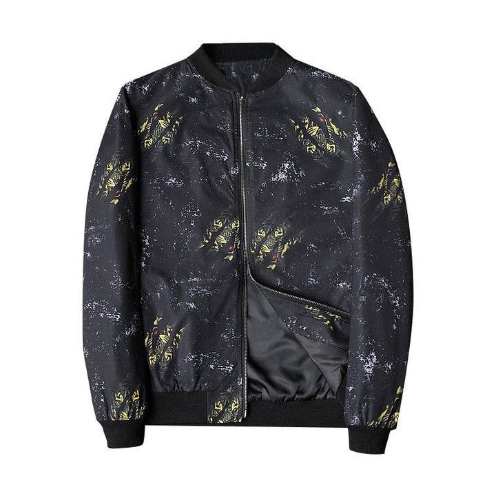 Men's Bomber Jacket with Abstract Print - Enzo