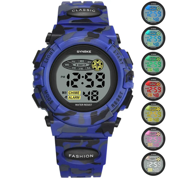 Reloj digital impermeable para niños con pantalla LED – Livano