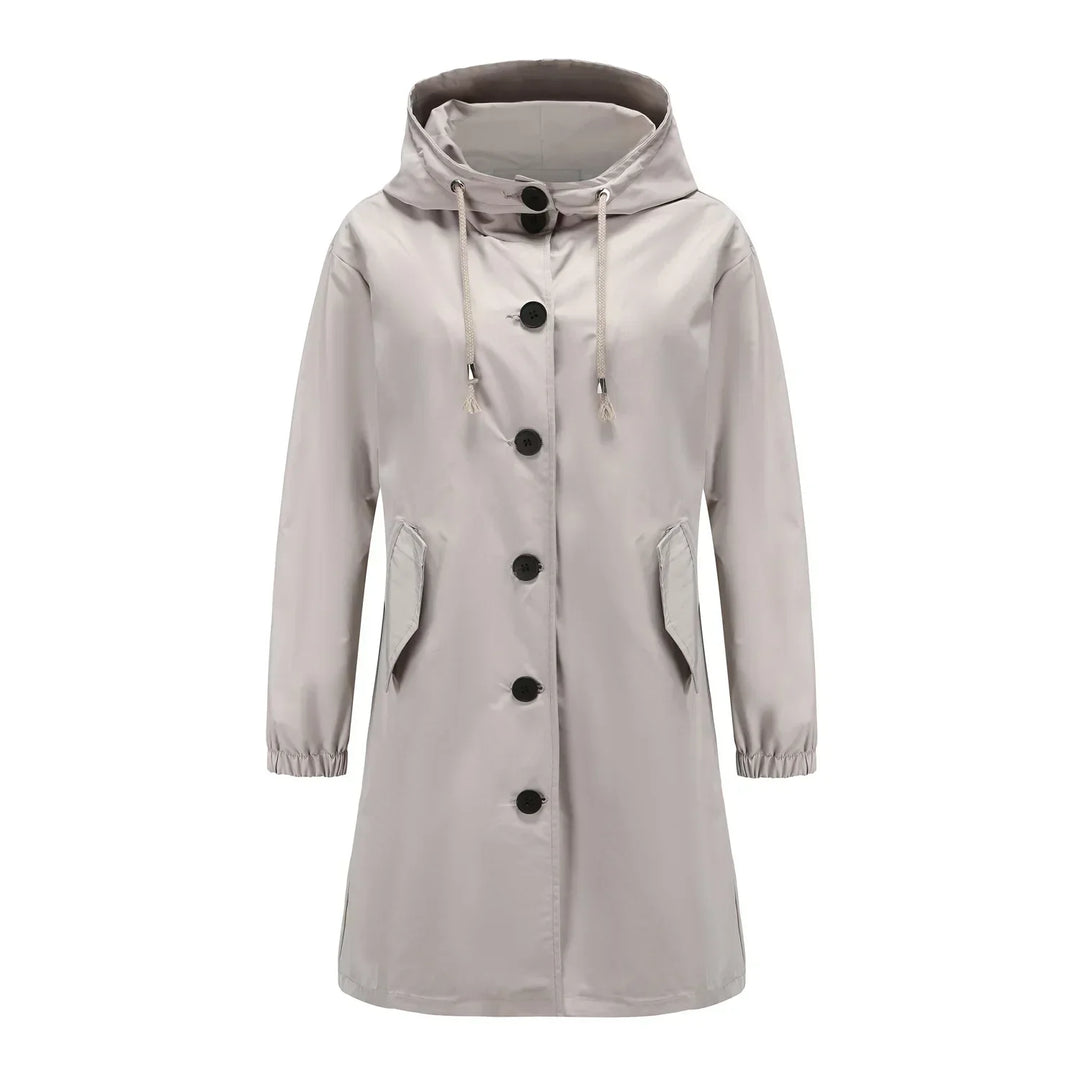 Stylish Windproof Trench Coat - Livia