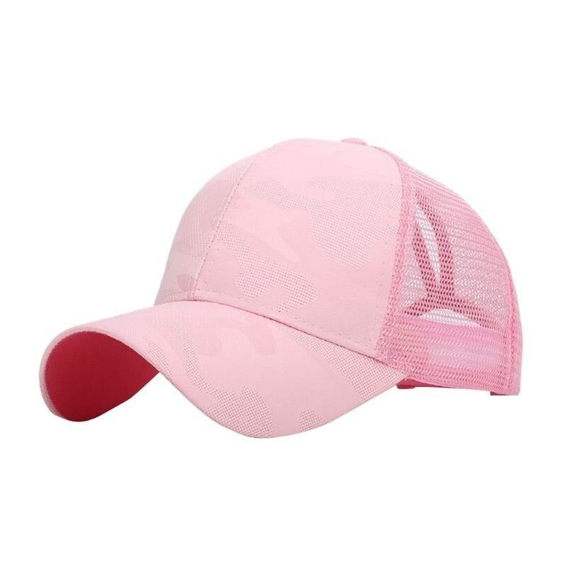 Trendy women's baseball cap with ponytail opening and Velcro closure – Leona