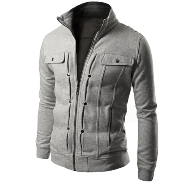 Men's Zip-Up Jacket with Stand-Up Collar – Carlo