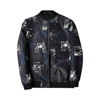 Men's Bomber Jacket with Abstract Print - Enzo