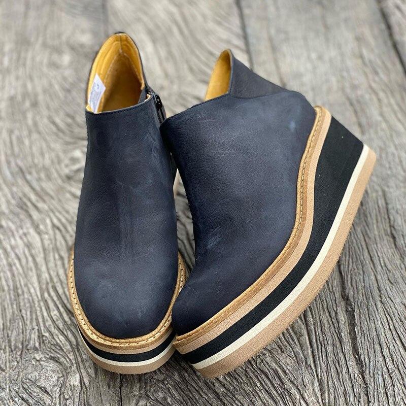 Comfortable Platform Ankle Boots - Mira