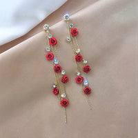 Waterfall Rose Earrings - Rosella