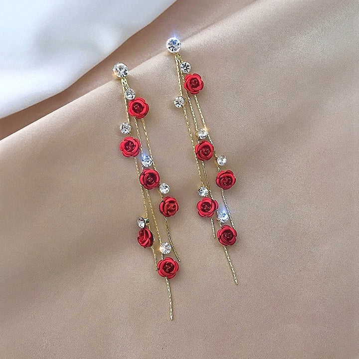 Waterfall Rose Earrings - Rosella