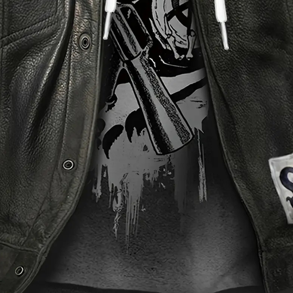 Casual Hoodie with Unique Print for Men - Mason