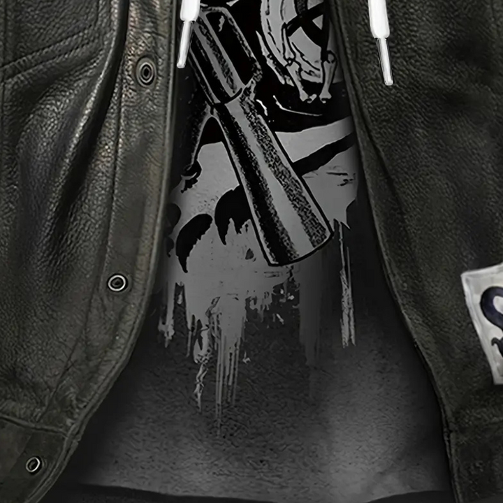 Casual Hoodie with Unique Print for Men - Mason