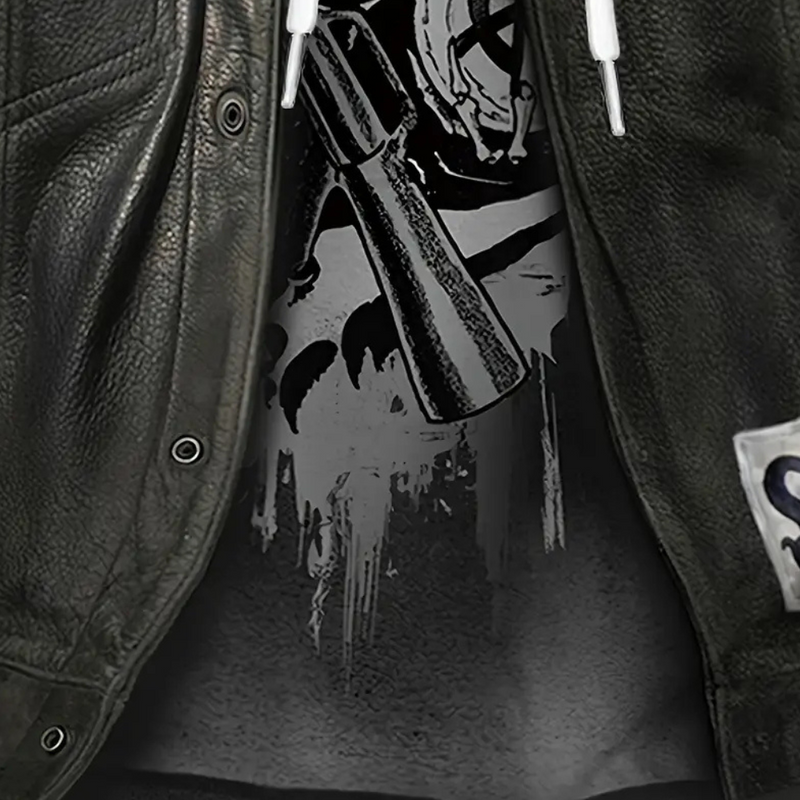 Casual Hoodie with Unique Print for Men - Mason