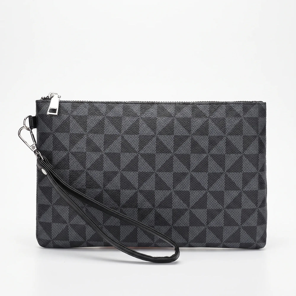 Heren Clutch Met Geometrisch Patroon - Geomate