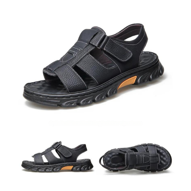 Orthopedic Leather Men's Sandals – Thijs