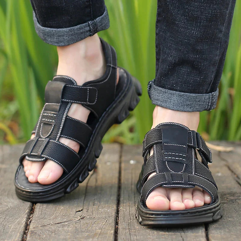 Orthopedic Leather Men's Sandals – Thijs