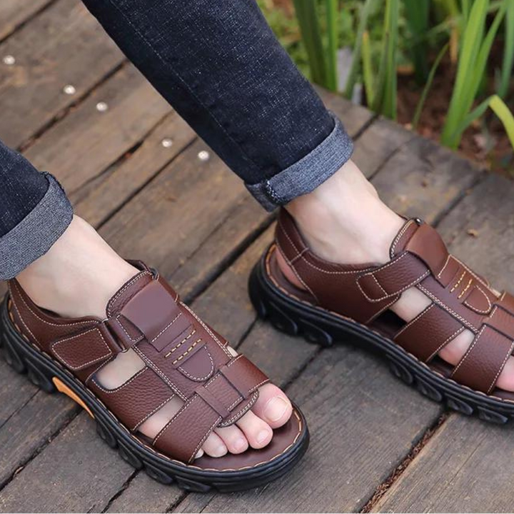 Orthopedic Leather Men's Sandals – Thijs