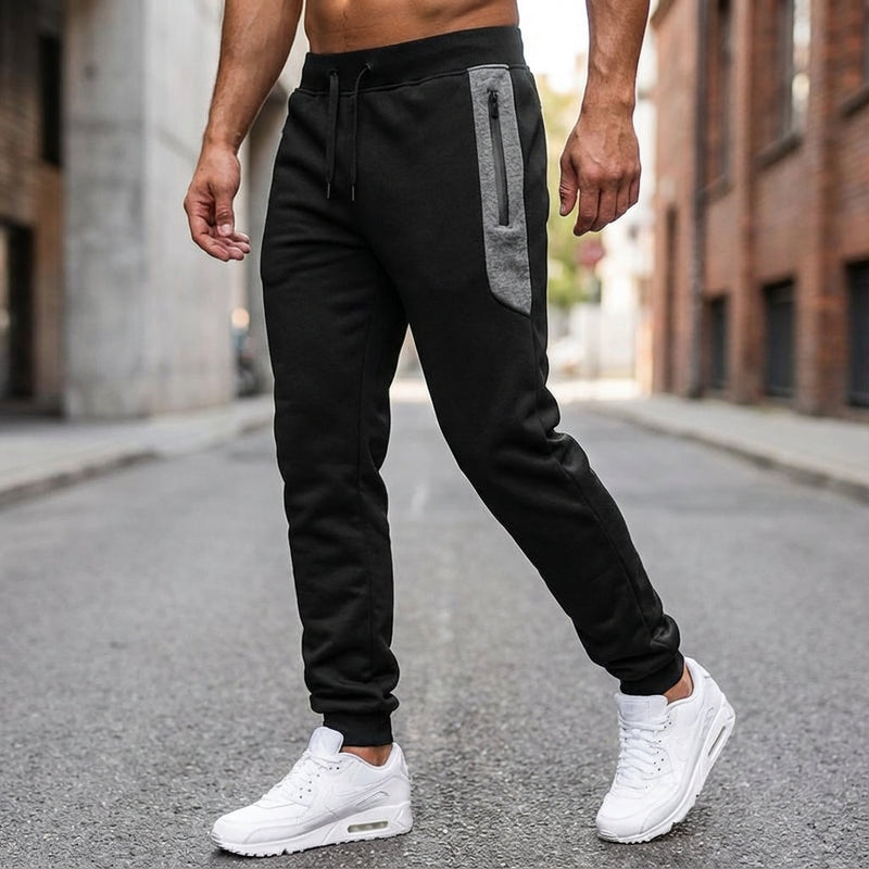 Heren Slim Joggerbroek Met Ritsen - Jerome