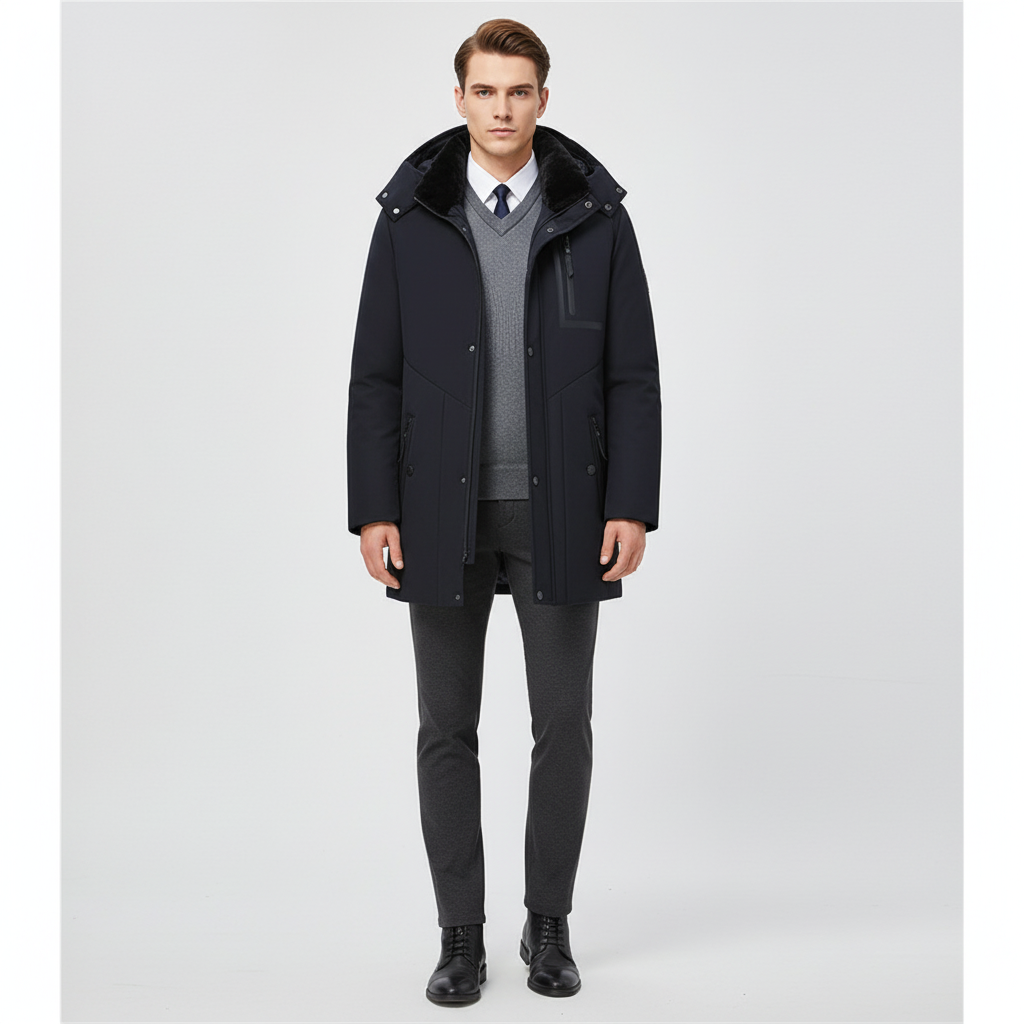 Herrenparka Mit Abnehmbarer Kapuze - Lawrence