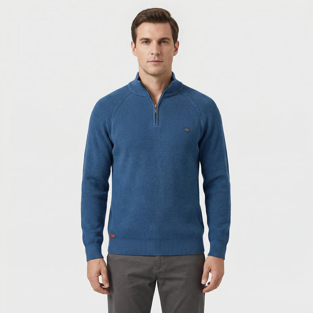 Herrenpullover Mit Halbem Reißverschluss - Mateo