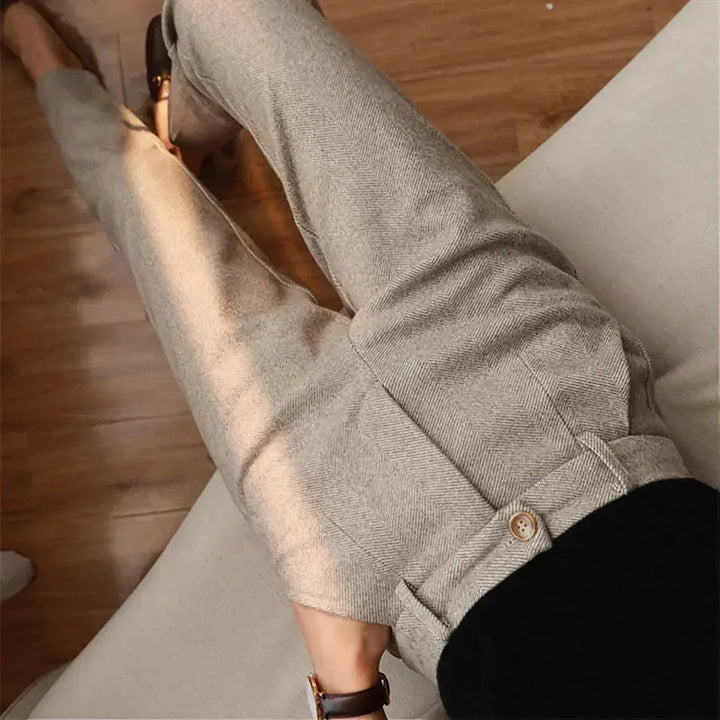 Herringbone Pencil Cut Trousers - Antonia