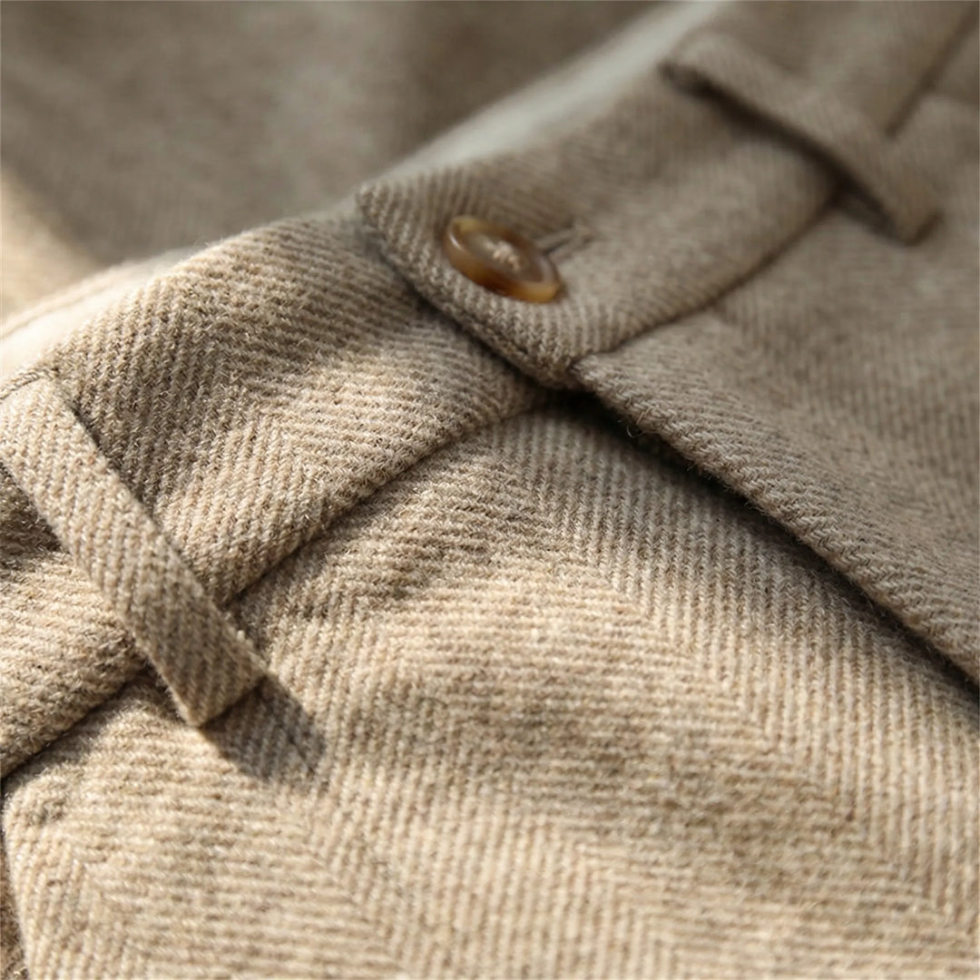 Herringbone Pencil Cut Trousers - Martin