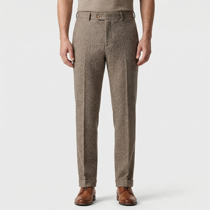 Herringbone Pencil Cut Trousers - Martin
