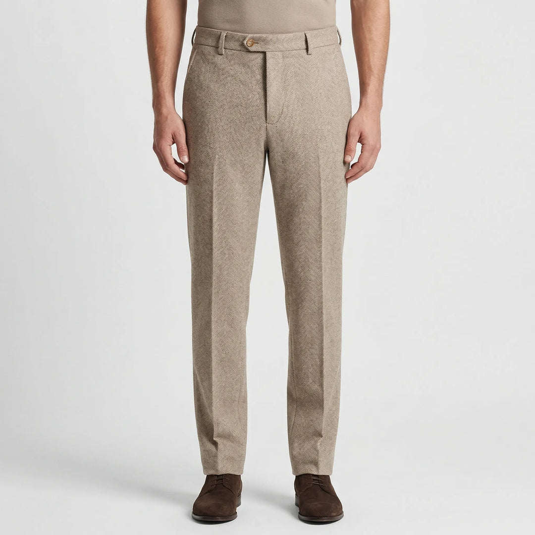 Herringbone Pencil Cut Trousers - Martin