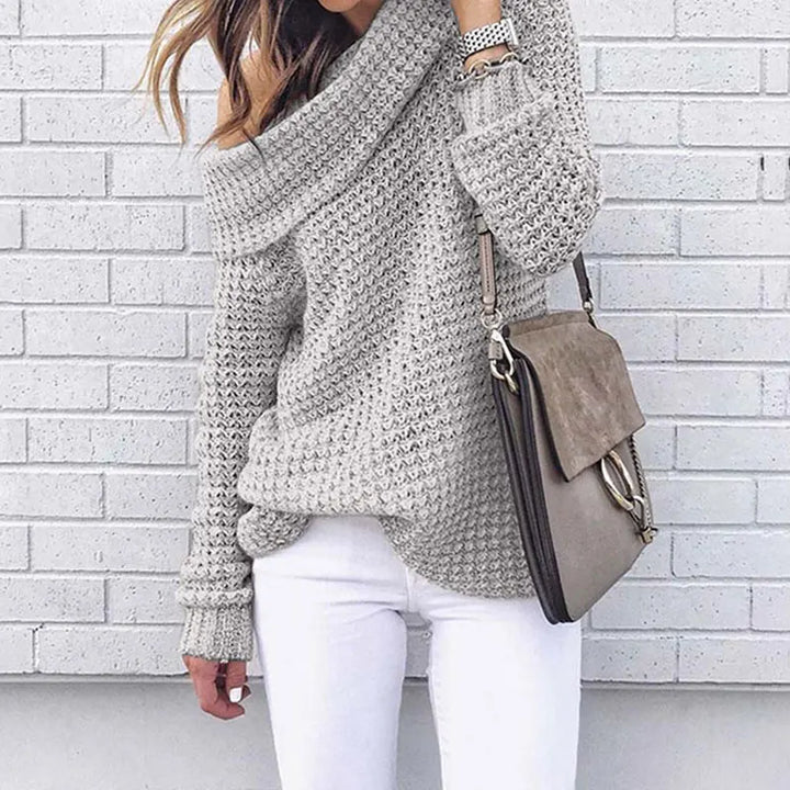 Women's Off-Shoulder Knitted Sweater – Selina