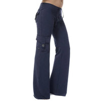 Women's Bootcut Cargo Pants with Pockets - Isabella