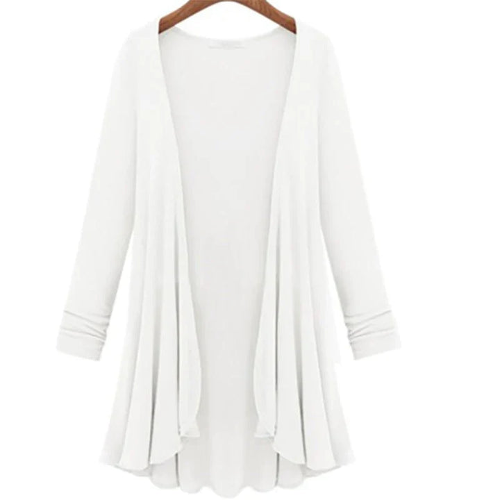 Knitted Women's Cardigan with Ruffles - Chiara