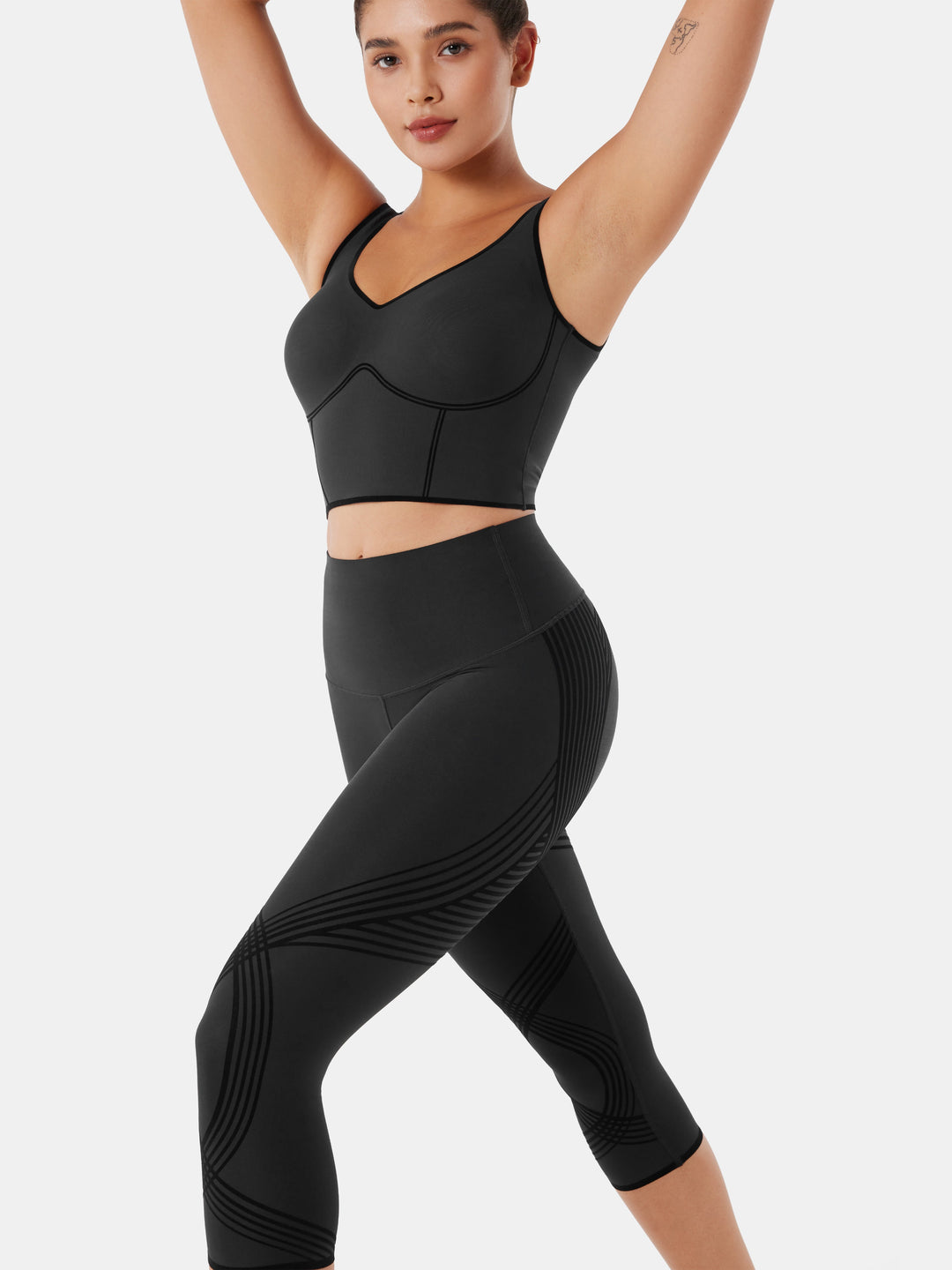 High-Compression Capri Gym Leggings - Cristina